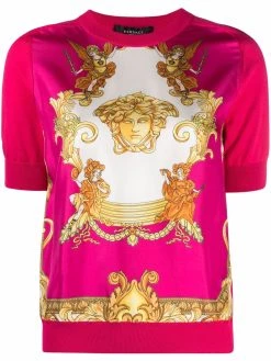 Versace t-shirt à imprimé baroque