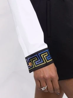 Versace chemise en popeline à détails Greca