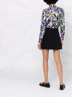 Versace minijupe en satin à taille haute