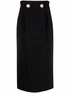 Versace jupe mi-longue à ornements en cristal