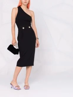 Versace jupe mi-longue à ornements en cristal