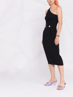 Versace jupe mi-longue à ornements en cristal