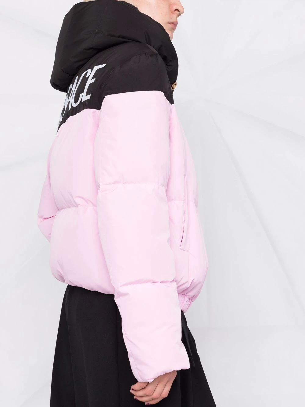 Versace Faible Prix Veste matelassée bicolore doudounes femme 5 Versace veste matelassée bicolore