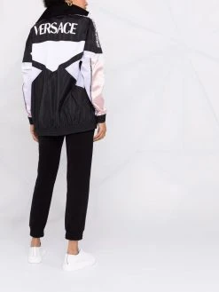 Versace veste légère à bandes Greca