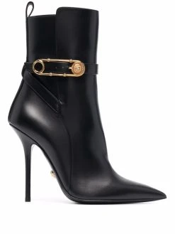 Versace bottines à détail d'épingle