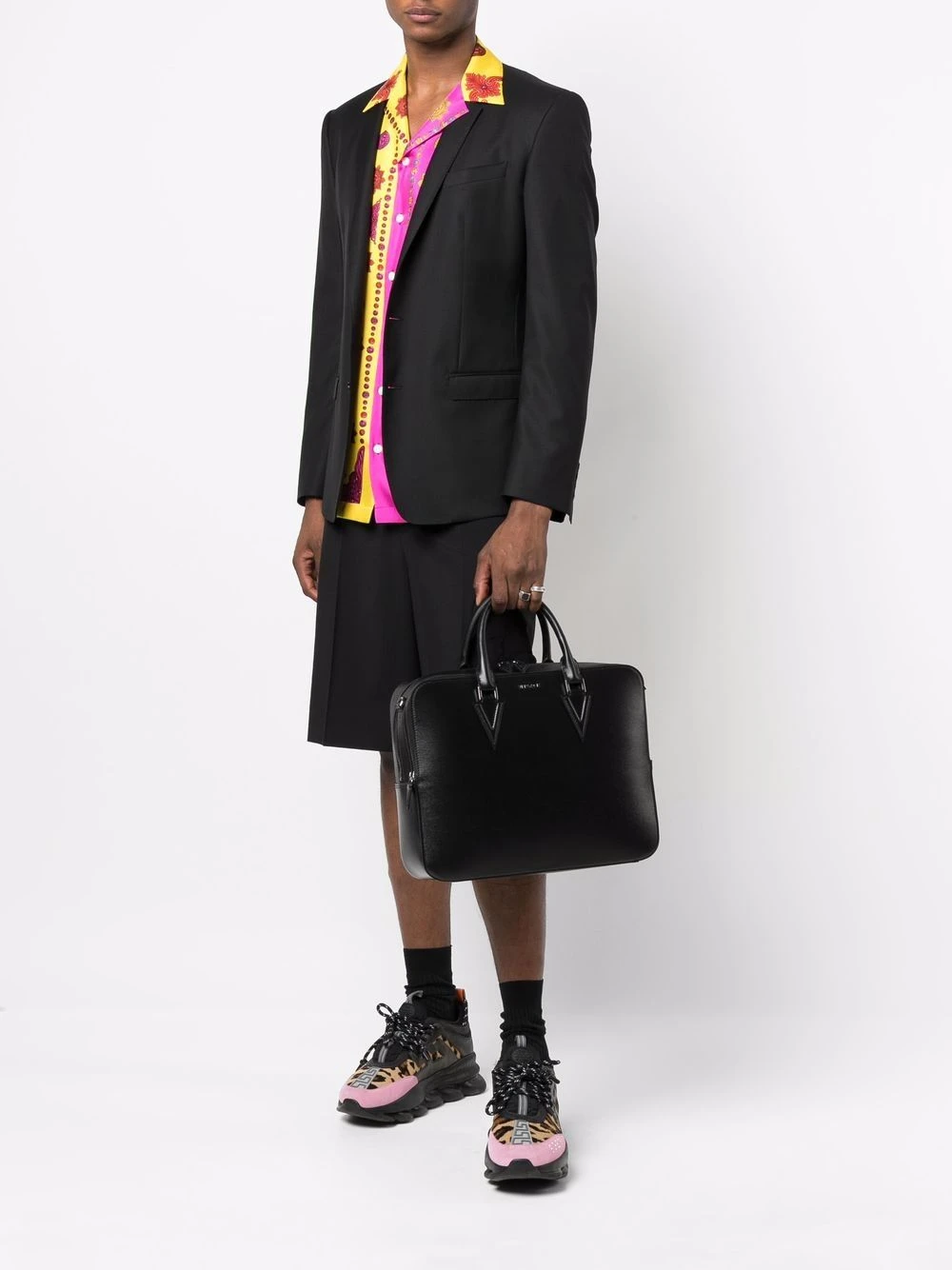 Versace Porte documents à logo Prix Usine sacs cabas homme 4 Versace porte-documents à logo