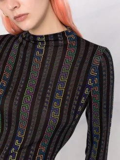 Versace haut Greca à manches longues