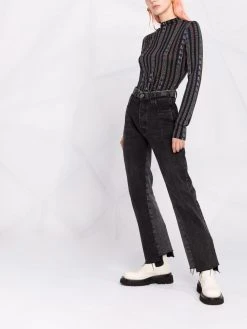 Versace haut Greca à manches longues