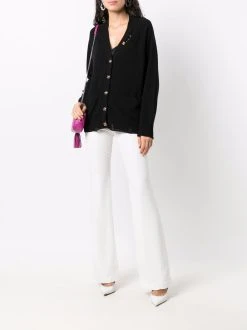 Versace cardigan en maille fine à effet usé