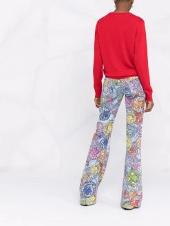 Versace pull en laine à logo imprimé