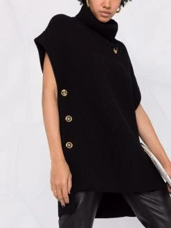 Versace cape Safety Pin en maille nervurée