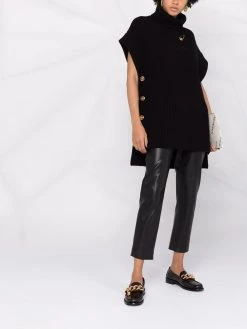 Versace cape Safety Pin en maille nervurée