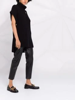 Versace cape Safety Pin en maille nervurée