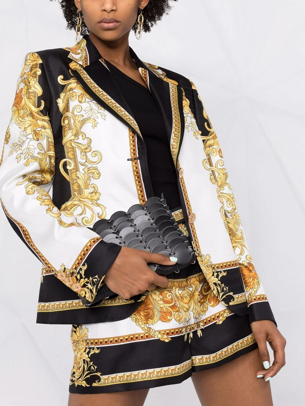 Versace Blazer en soie à imprimé Barocco Qualité Excellente blazers femme 7 Versace blazer en soie à imprimé Barocco