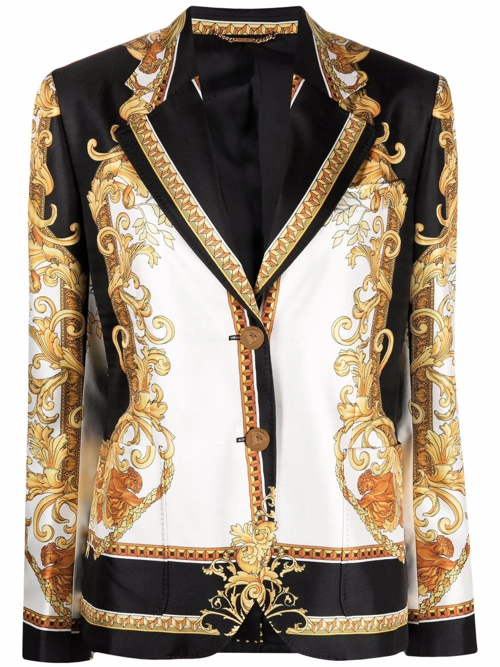 Versace Blazer en soie à imprimé Barocco Qualité Excellente blazers femme 3 Versace blazer en soie à imprimé Barocco