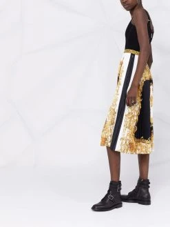 Versace jupe plissée à imprimé trompe l'œil
