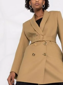 Versace manteau à boutonnière croisée