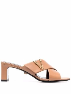 Versace sandales Virtus à brides croisées