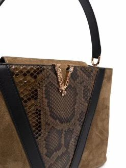 Versace sac à main Virtus à imprimé peau de python