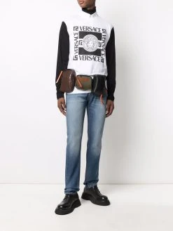 Versace sac banane à logo embossé