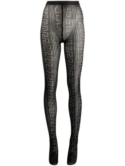 Versace legging à détail Greca