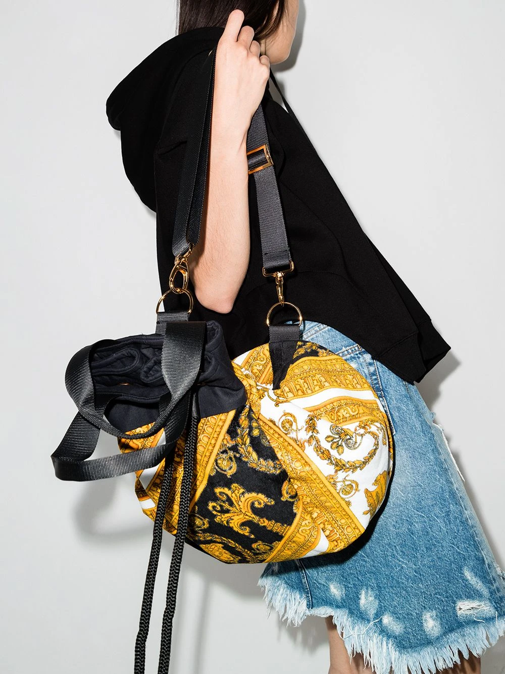 Versace Sac de plage à imprimé baroque excellente qualité sacs de plage femme 4 Versace sac de plage à imprimé baroque