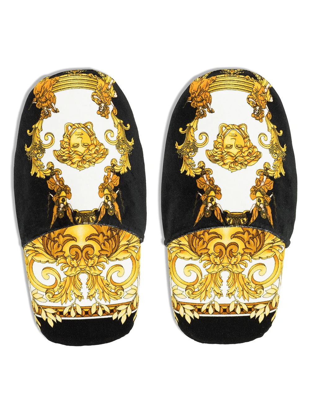 Remise En Ligne Versace Chaussons en velours à imprimé Barocco femme 6 Versace chaussons en velours à imprimé Barocco