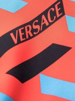 Versace robe sans manches à motif monogrammé