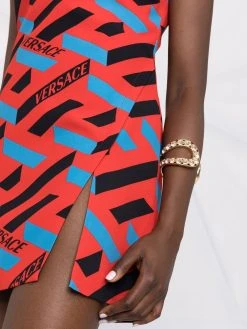 Versace robe sans manches à motif monogrammé