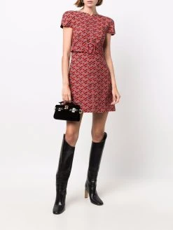 Versace robe courte à logo Greca imprimé