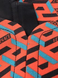 Versace robe courte à logo Greca imprimé