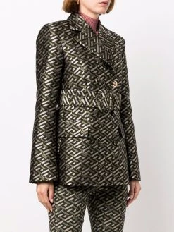 Versace blazer à logo Greca imprimé