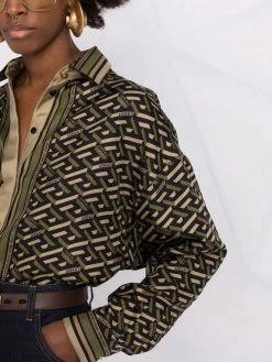 Versace chemise en soie à imprimé graffiti