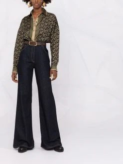 Versace chemise en soie à imprimé graffiti