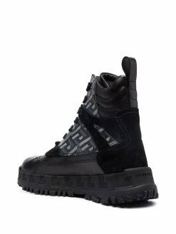 Versace bottines La Greca à lacets