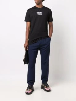 Versace t-shirt en coton à logo imprimé