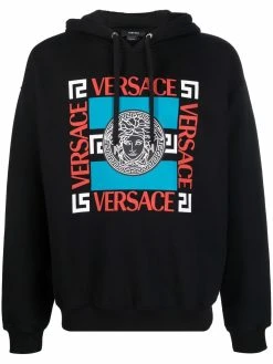 Versace hoodie à logo imprimé