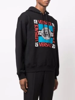 Versace hoodie à logo imprimé