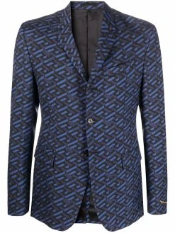 Versace blazer à imprimé La Greca