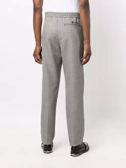 Versace pantalon droit à motif pied-de-poule