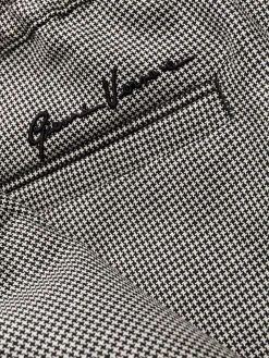 Versace pantalon droit à motif pied-de-poule