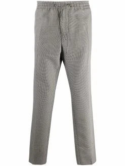 Versace pantalon droit à motif pied-de-poule