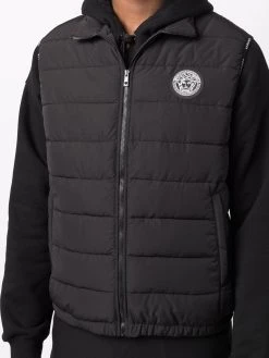 Versace veste matelassée à patch logo