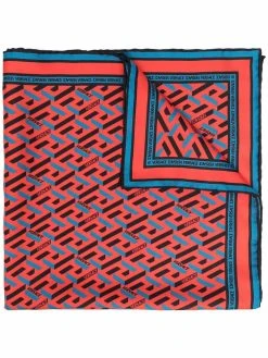 Versace écharpe en soie à logo imprimé