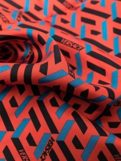 Versace écharpe en soie à logo imprimé