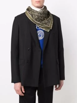 Versace écharpe en soie à imprimé géométrique