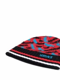 Versace bonnet colour block en laine