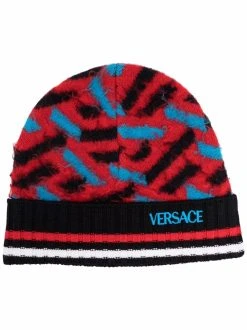 Versace bonnet colour block en laine