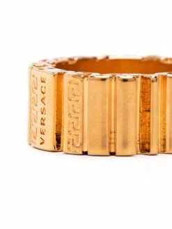 Versace bague Greca à logo gravé