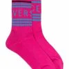 Versace chaussettes nervurées à logo intarsia